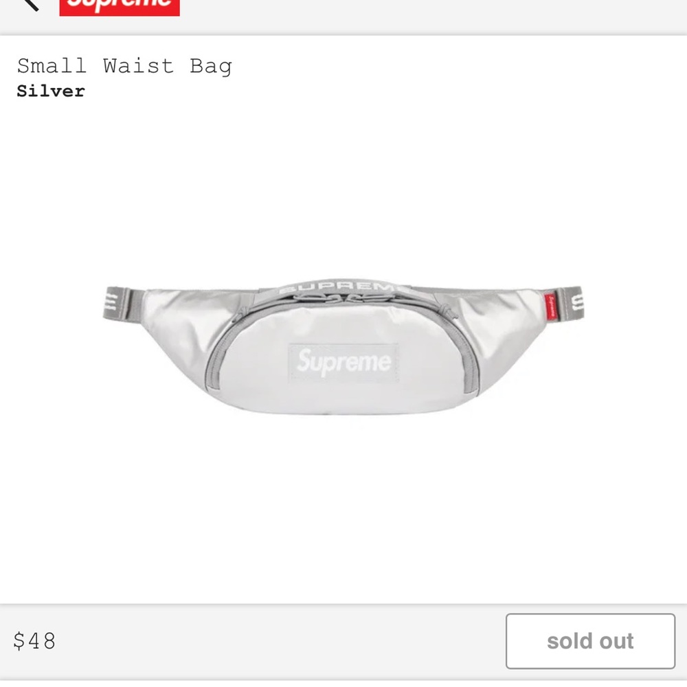 Supreme Small Waist Bag Silver